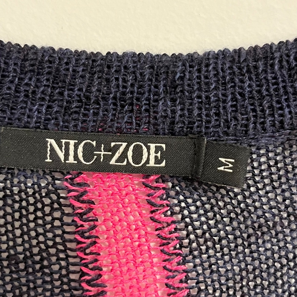 NIC+ZOE “Highline” Linen Blend Striped Tunic Top - Picture 6 of 11